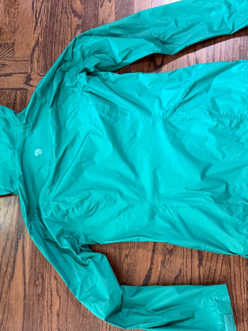Mountain Hardwear Teal Lightweight Hooded Rain Jacket - Picture 8 of 8